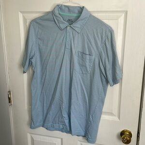 Izod Blue/ Purple Striped Polo Medium